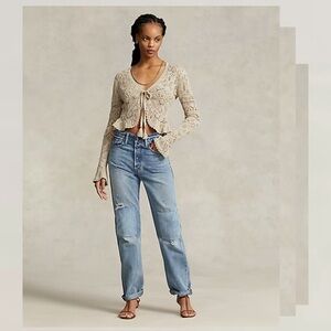 NWT Polo by Ralph Lauren Cream Lace Blouse